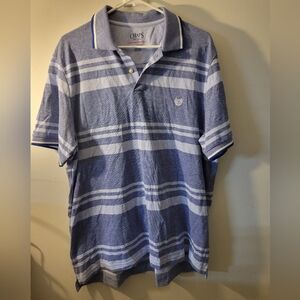 Chaps Blue Striped Men's Polo Shirt